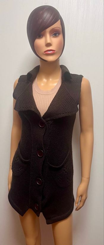 Gilet sans manches marron 