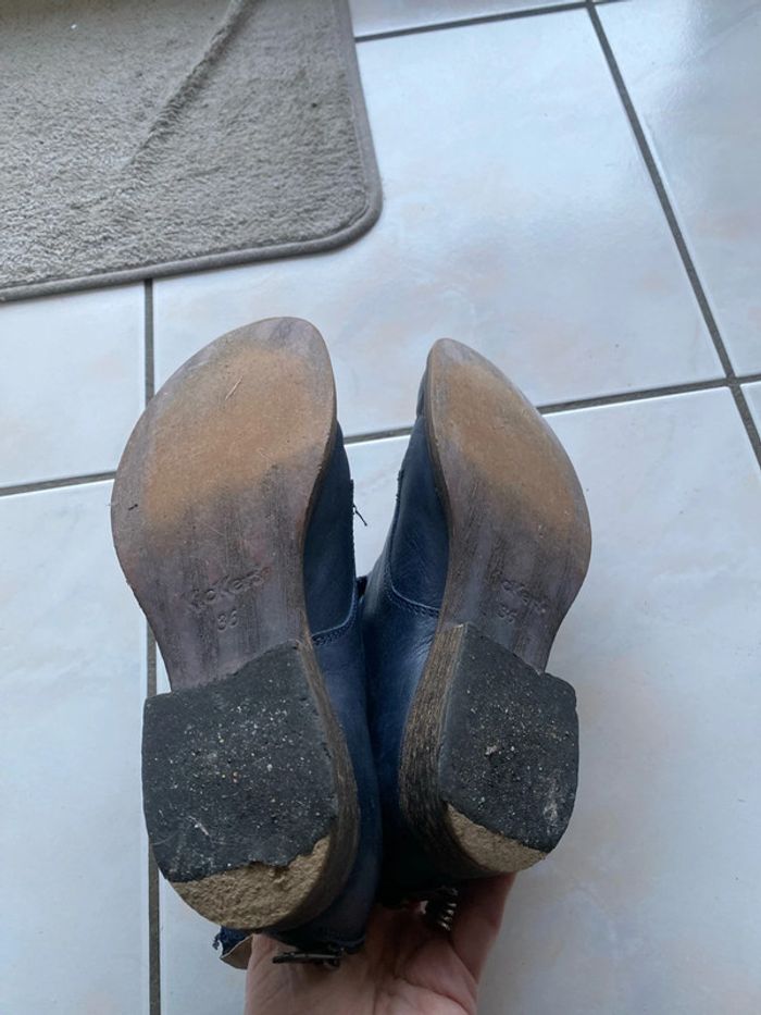 Bottines bleues, Kickers, taille 36 - photo numéro 5