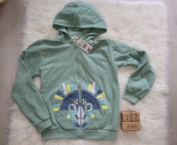 Sweat neuf dinosaure 12 ans dpam