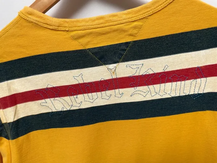 Vintage T-shirt long sleeves yellow Tommy Hilfiger Size Medium Mens - photo numéro 6