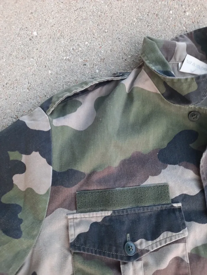 Ensemble treillis militaire pantalon chemisette taille M - photo numéro 7