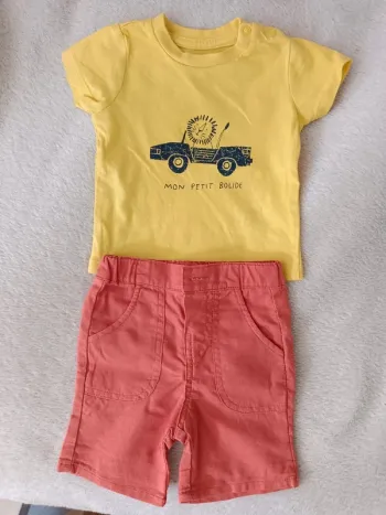 Ensemble bébé garçon T3 mois (short et tee-shirt) - Verbaudet