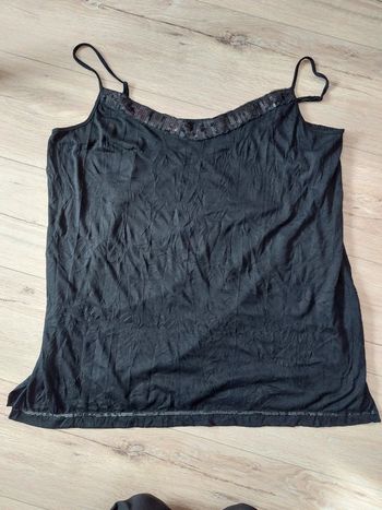 Débardeur sequins noir