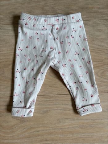 Legging côtelé fleuris