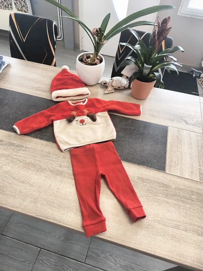 Ensemble de Noël 3 pièces garçon 12 mois sergent major