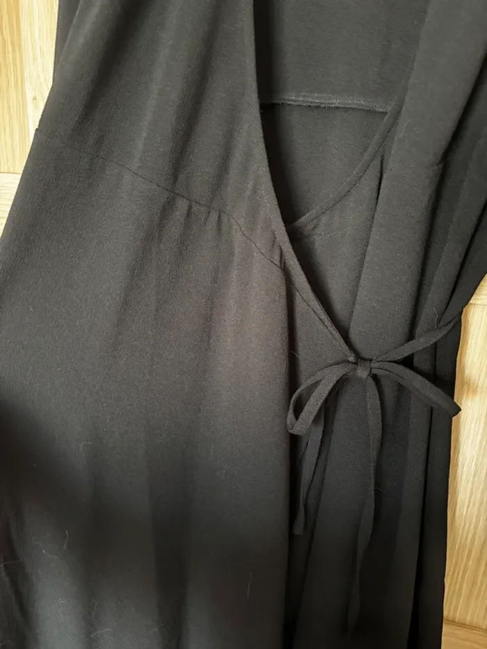Robe portefeuille de grossesse noire perles Premaman t.xl - photo numéro 4