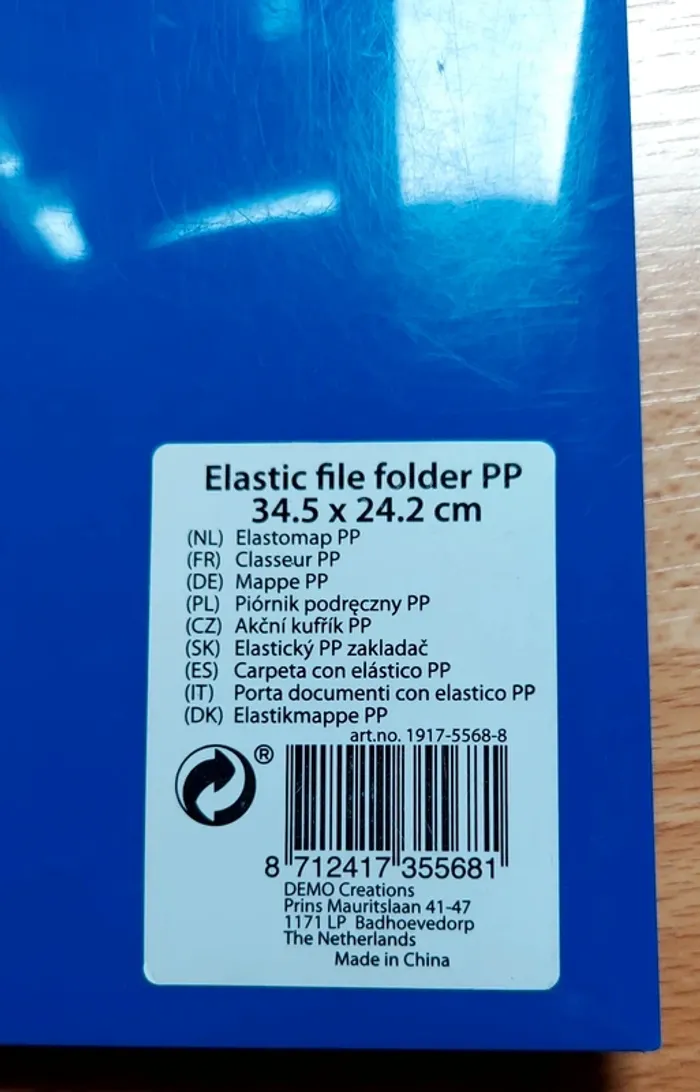 Farde à rabas élastique bleue - photo numéro 4