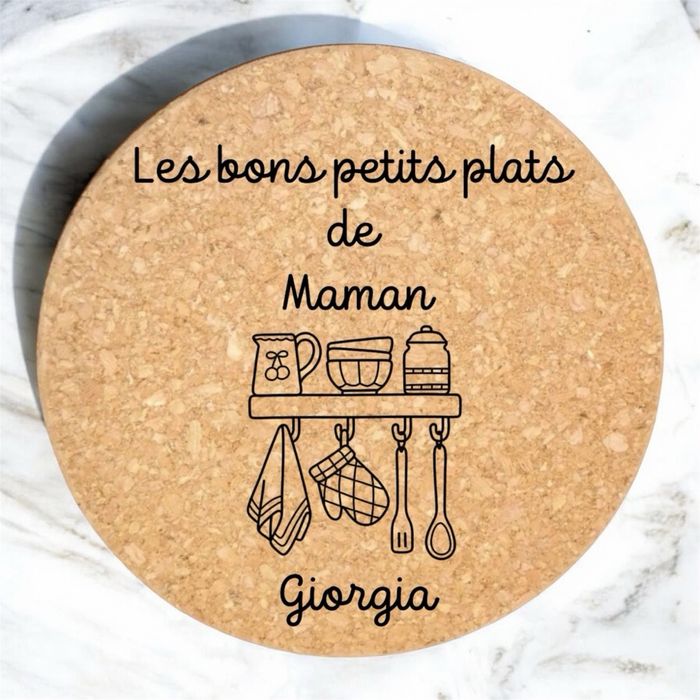 Dessous de plat en liège personnalisé - photo numéro 3