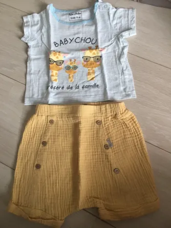 Ensemble short t-shirt 18 mois
