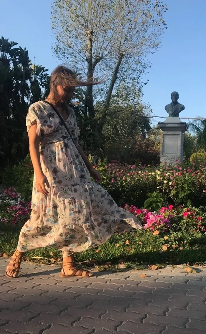 Robe longue fleurie