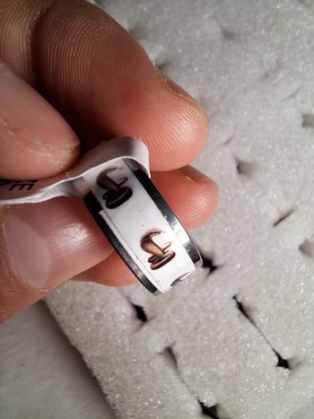 Bague acier inoxydable motifs