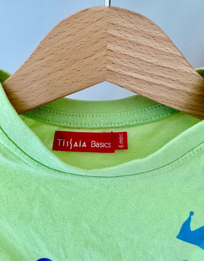 🍁 Teeshirt vert anis Tissaia 6 mois 🍁 - photo numéro 2