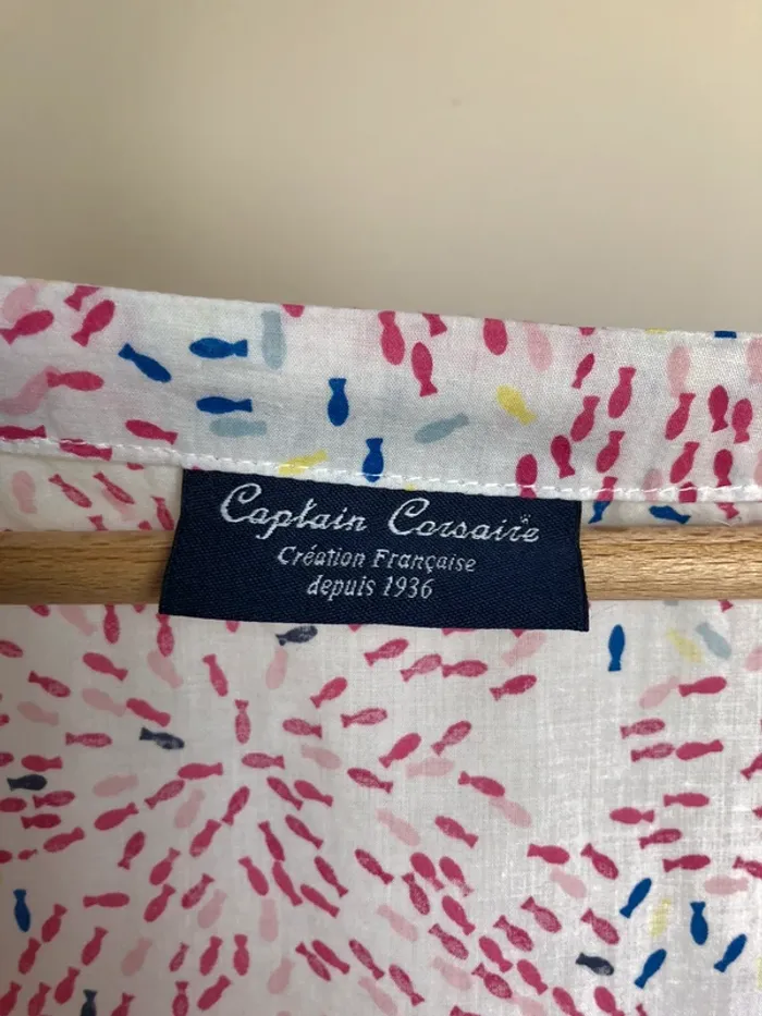 Tunique 100% coton motifs poissons - Captain Corsaire 38 - photo numéro 3