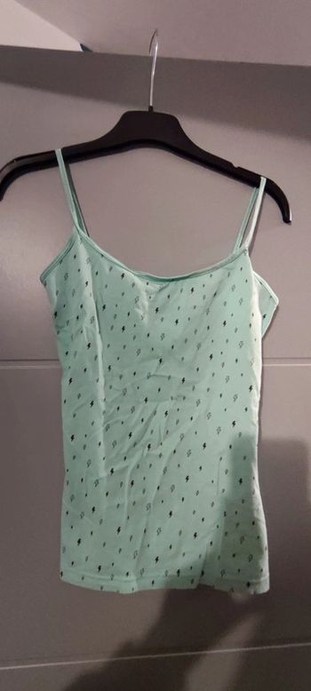 Débardeur H&M motifs éclair vert d'eau