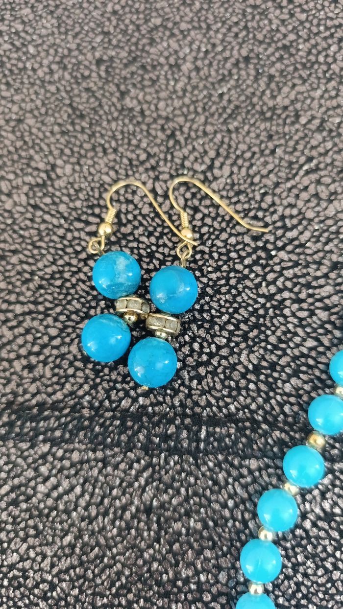 Parure collier et boucles d'oreilles fantaisie - photo numéro 3