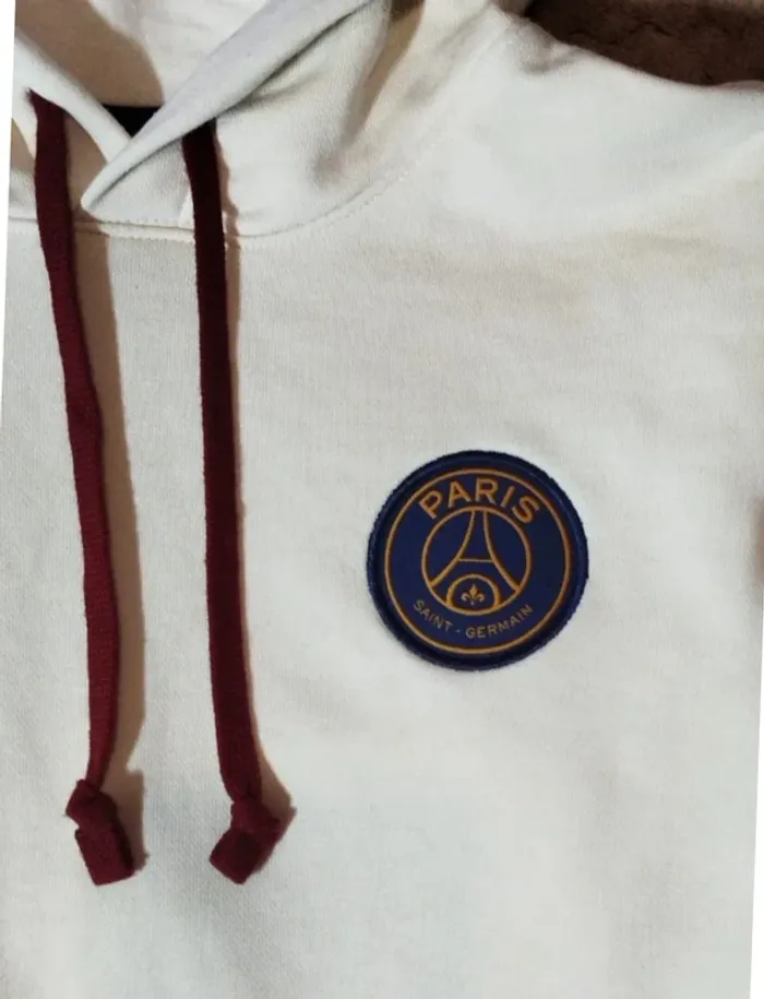 Sweat à capuche PSG Nike Blanc Taille S - photo numéro 2