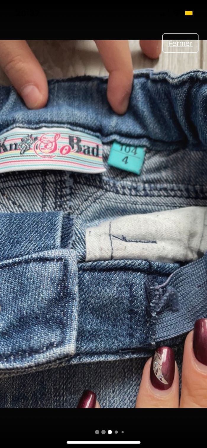 Magnifique jupe en jeans 4 ans - photo numéro 5