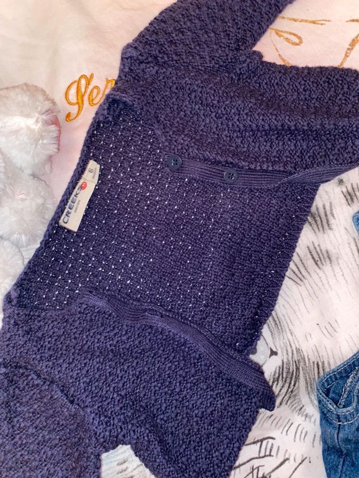 Ensemble robe en jean et boléro, taille 6 mois, marque Creeks. - photo numéro 2