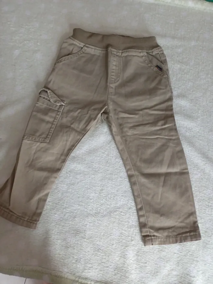 Pantalon vert kaki 2 ans dpam
