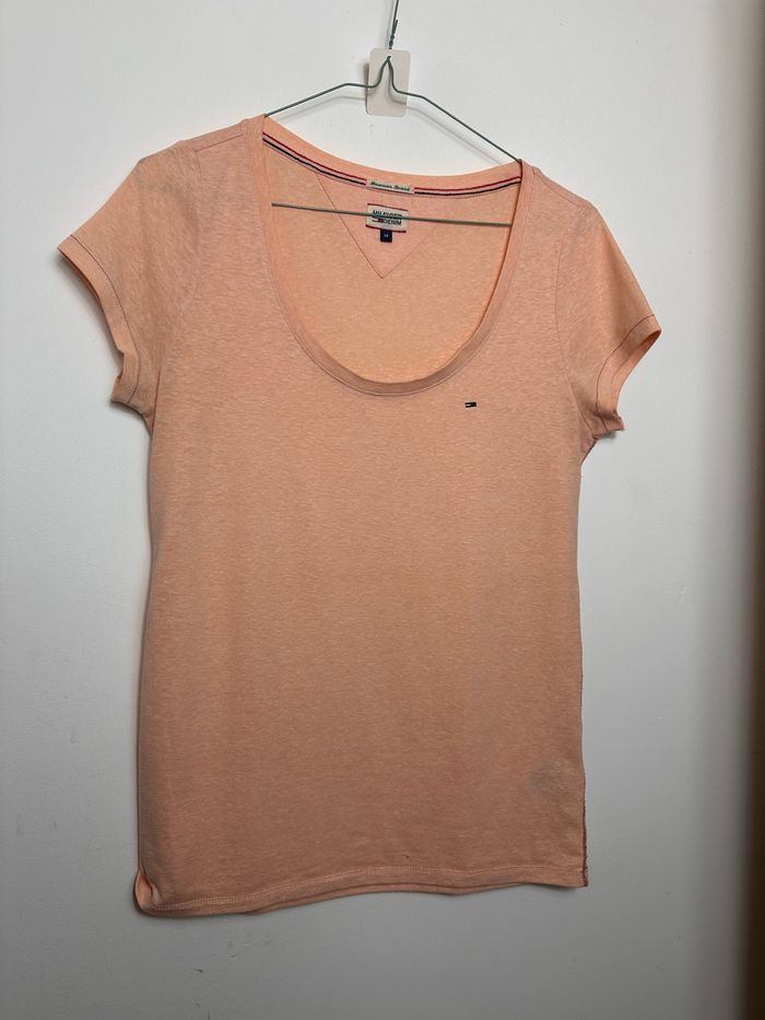 Teeshirt Tommy Hilfiger corail / rose fluide - taille M - photo numéro 3