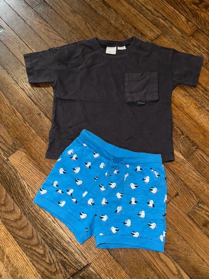 tshirt zara et short Bout'chou 3 ans