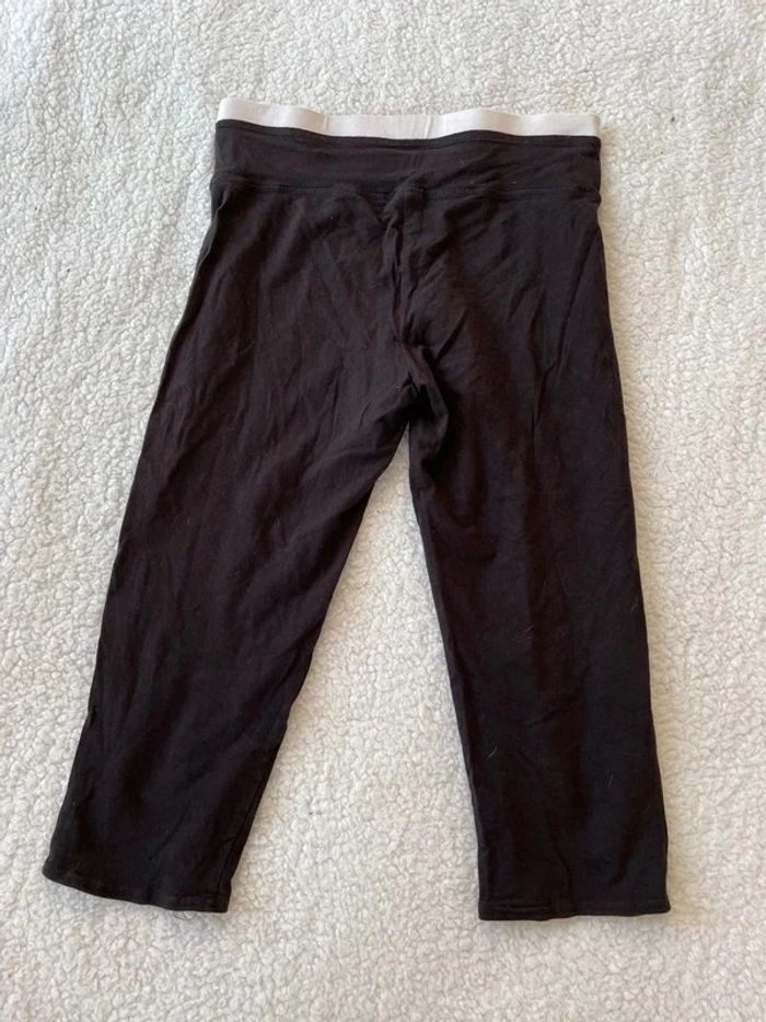 Legging pantalon de sport pantacourt noir blanc Domyos - photo numéro 5