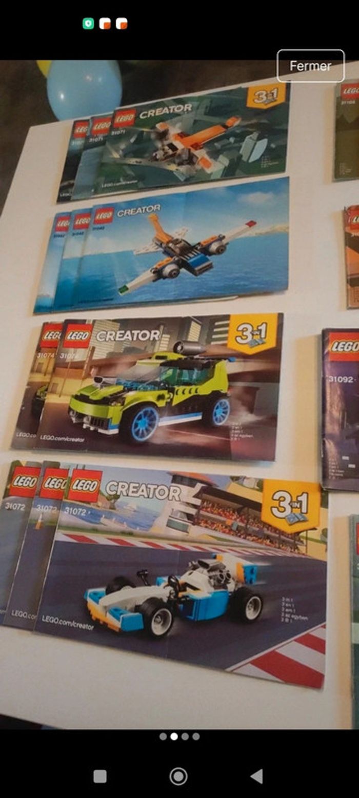 Lot de 11 notices Lego creator - photo numéro 2