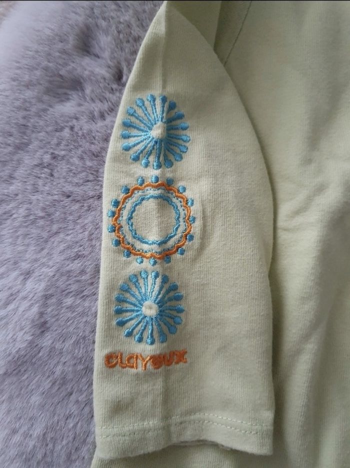 T.shirt manches longues vert clair Clayeux 2 ans - photo numéro 2