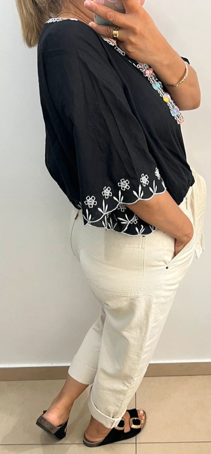 Blouse Noire Brodée Billabong - photo numéro 7