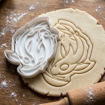 Emporte-pièce Poissons Koi Yin Yang, Découpoir Pâtisserie Sablé