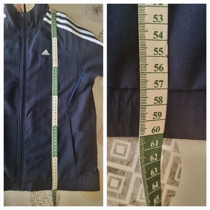 Adidas Veste Ext 3 Bandes T10/11ans-150cm-Marine et Blanc-Logo Brodé Poitrine&Patch Bleu dos - photo numéro 8