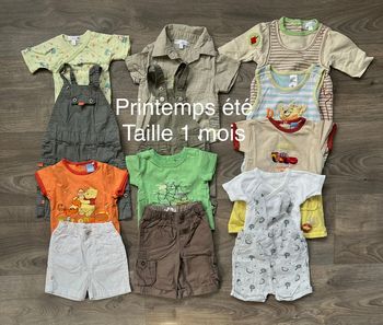 Lot printemps été taille 1 mois (13 articles) Kitchoun Disney Sergent Major Obaïbi kiabi