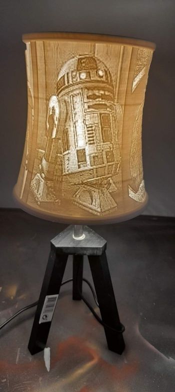 Lampe de chevet en lithophanie star wars