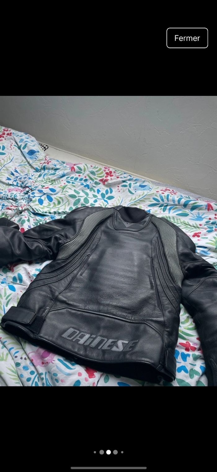 Veste en cuir dainese - photo numéro 4