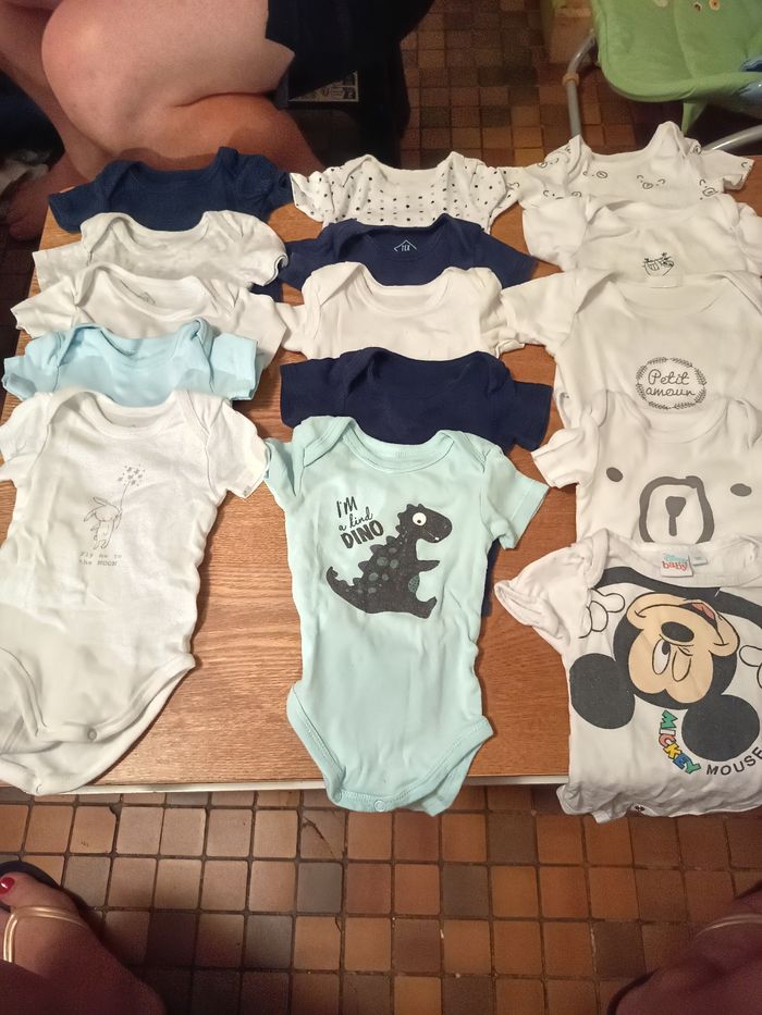 Lot 15 bodies manches courtes
