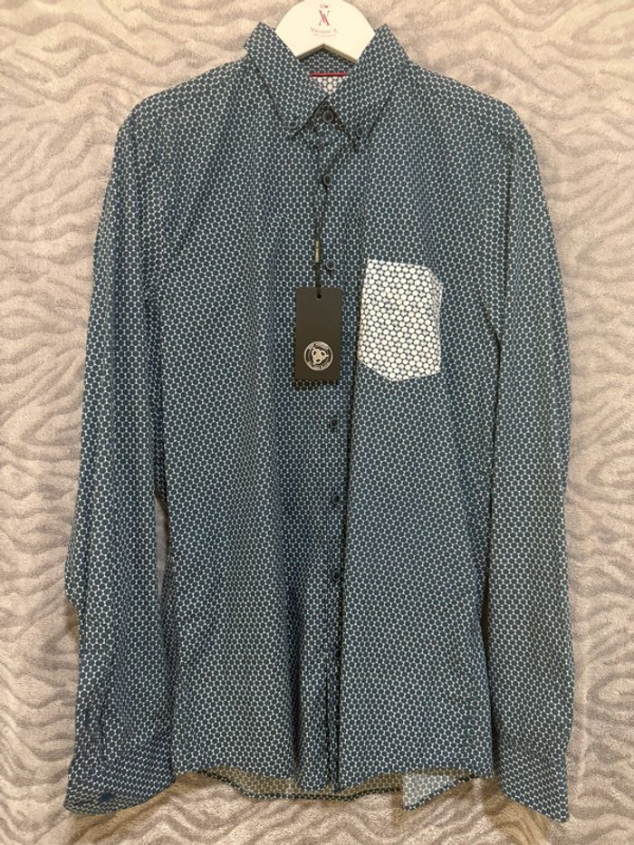 Roy Robson - Chemise à motifs, Bleu, taille L