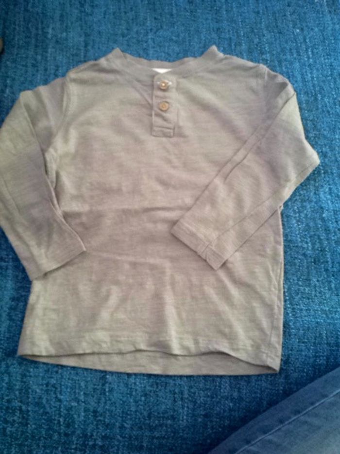 Tee-shirt gris manches longues Verbaudet - 3 ans