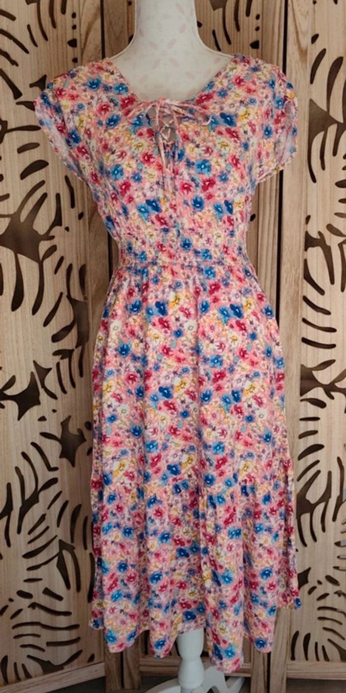 Robe imprimée fleurie Taille 36 Springfield