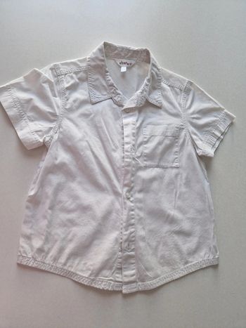 Chemise blanche manches courtes 4 ans