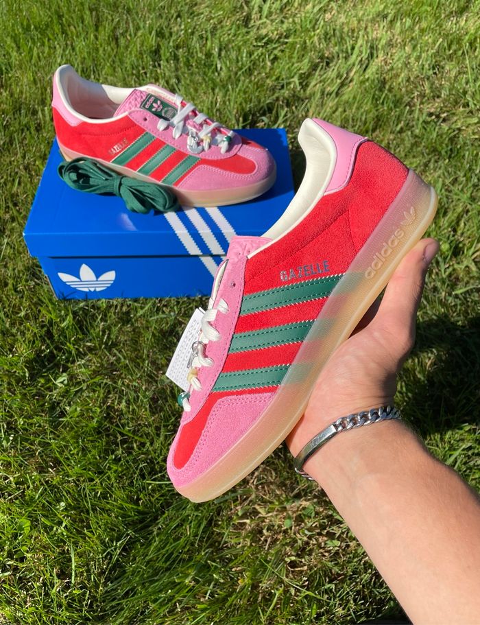 Adidas Originals Gazelle Better Scarlet Bliss Pink Dark Green - 38