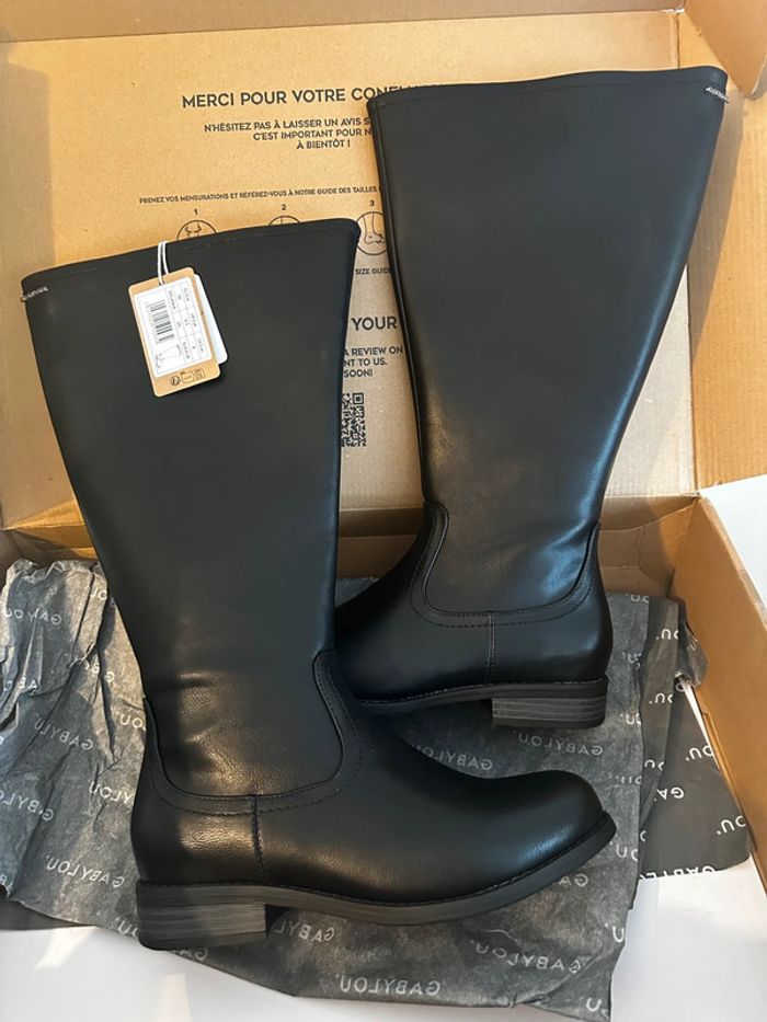 Bottes noires en cuir - Gabylou - photo numéro 3