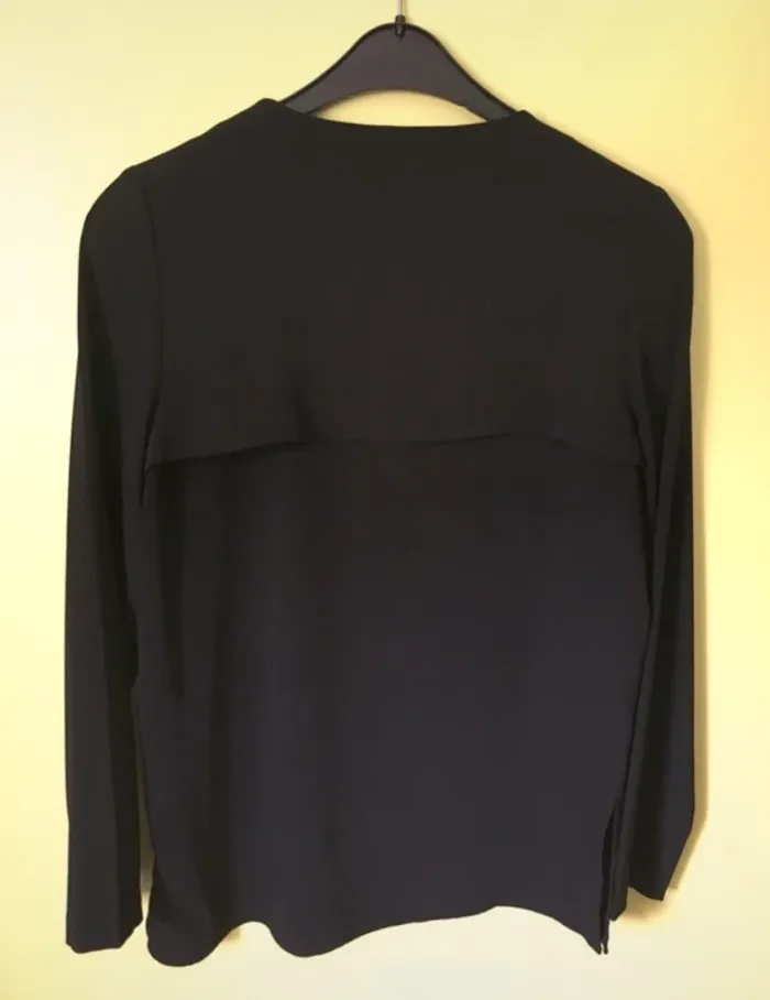 blouse noir à manches longues - photo numéro 2