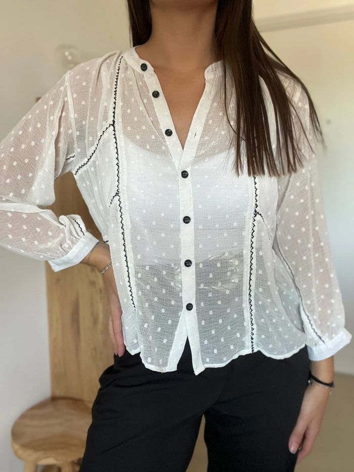 Blouse blanche et transparente - photo numéro 3