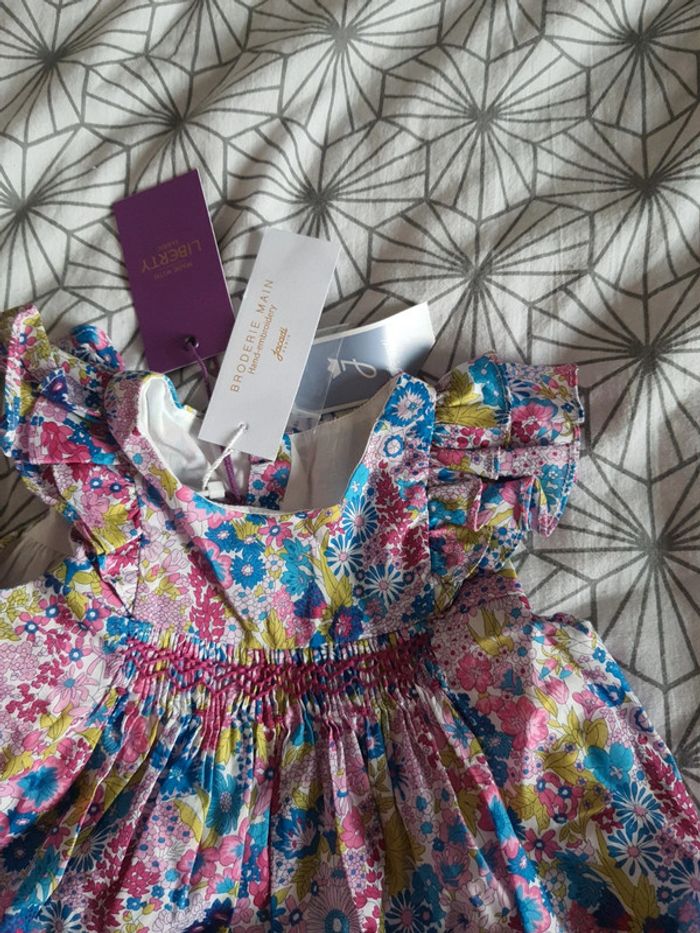 Robe en coton Liberty Jacadi taille 6 mois neuf avec étiquettes - photo numéro 2