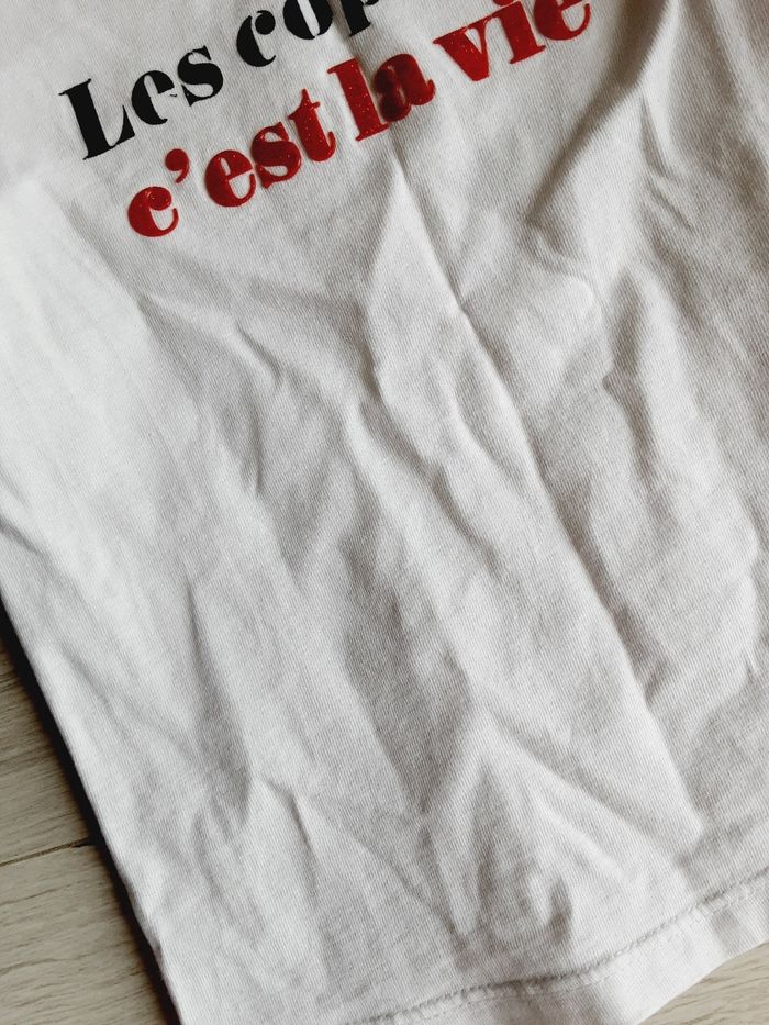 Vêtement fille tee-shirt manches courtes blanc Les copines c'est la vie Okaïdi 3 ans - photo numéro 2
