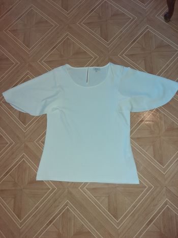 Phildar. Tee-shirt M blanc cassé