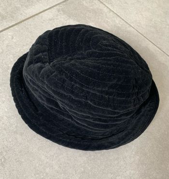 Chapeau en velours noir taille 57 cm