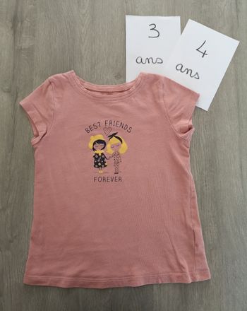 Tee shirt fille 3/4 ans