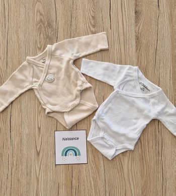Lot de 2 bodies mixtes naissance