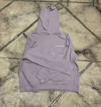 Sweet à capuche violet avec écriture Kiabi